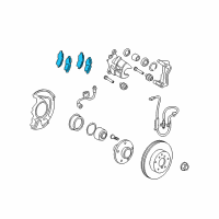 OEM 2013 Toyota Venza Front Pads Diagram - 04465-0T010