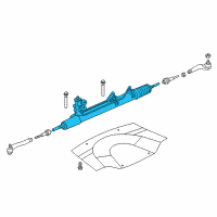 OEM 2008 Dodge Magnum Rack And Pinion Complete Unit Diagram - 5180032AD