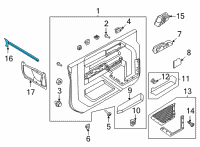 OEM 2022 Ford Bronco WEATHERSTRIP - DOOR GLASS Diagram - M2DZ-9821456-A