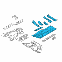 OEM 2014 BMW 640i Floor Pan Diagram - 41117263716