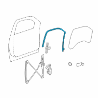 OEM 2007 GMC Sierra 2500 HD Run Weatherstrip Diagram - 22803683