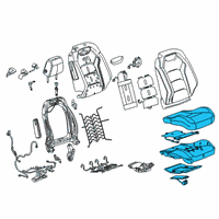 OEM 2019 Chevrolet Camaro Seat Cushion Pad Diagram - 84603171