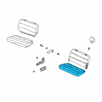 OEM 1999 Honda Odyssey Seat Cushion Pad Diagram - 81332S0XA01