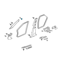 OEM 2007 Honda Accord Garnish Assy., R. FR. Pillar *YR239L* (KI IVORY) Diagram - 84101-SDB-A01ZB