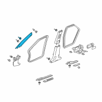 OEM 2004 Honda Accord Garnish Assy., R. FR. Pillar *YR239L* (KI IVORY) Diagram - 84101-SDA-A01ZB