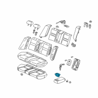 OEM 2006 Honda Accord Holder, Rear Armrest Cup (Ivory) Diagram - 82183-SDA-A11ZC