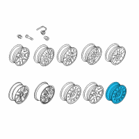 OEM 2009 Mercury Mariner Wheel, Spare Diagram - 7T4Z-1007-B