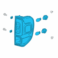 OEM 2017 Honda Ridgeline TAILLIGHT ASSY., L Diagram - 33550-T6Z-A03