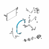 OEM Ford Taurus X Suction Line Diagram - 8G1Z-19867-A