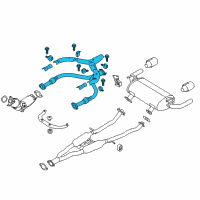 OEM Infiniti Q50 Front Exhaust Tube Assembly Diagram - 20020-4GA0A