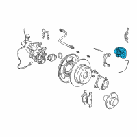 OEM 2002 BMW 540i Left Rear Brake Caliper Diagram - 34-21-1-164-187