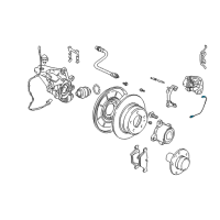 OEM BMW 540i Rear Brake Pad Wear Sensor Diagram - 34-35-1-163-207