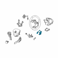 OEM 2010 Acura ZDX Switch Assembly, Passenger Side Paddle Shift (Satin Silver) Diagram - 78560-TK5-A01ZA