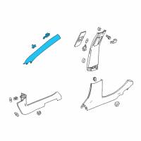 OEM 2017 Chevrolet Impala Weatherstrip Pillar Trim Diagram - 84350765