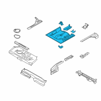 OEM 2010 Nissan Versa Floor - Rear, Rear Diagram - 74514-EL330