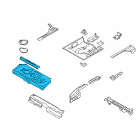 OEM 2011 Nissan Versa Floor-Rear, Front Diagram - G4512-EM3MA