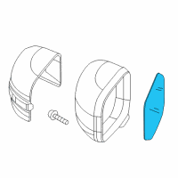 OEM 2019 Jeep Renegade Mirror Replacement Glass Diagram - 68290190AA