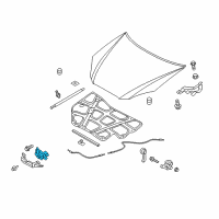 OEM Hyundai Genesis Coupe Latch Assembly-Hood Diagram - 81130-2M000