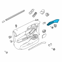 OEM Ford Explorer Handle, Inside Diagram - FB5Z-7822601-AC