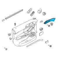 OEM 2017 Ford Police Interceptor Utility Handle, Inside Diagram - EB5Z-7822601-AF