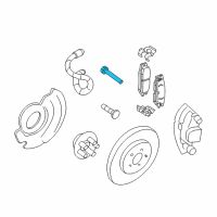 OEM Pontiac Bolt/Screw, Front Brake Caliper Guide Pinion Diagram - 18024232