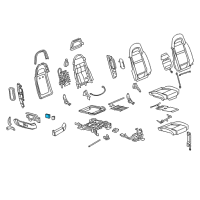 OEM 2003 Chevrolet SSR Switch Asm, Passenger Seat Adjuster *Black Diagram - 89039201