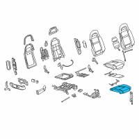 OEM 2004 Chevrolet SSR Pad Asm, Passenger Seat Cushion Diagram - 89039196