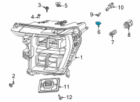 OEM Ford F-150 Headlamp Assembly Fastener Diagram - -W720745-S300