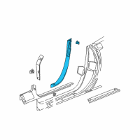OEM Cadillac XLR Lock Pillar Trim Diagram - 15232017