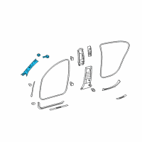 OEM 2011 Lexus GS450h Garnish, Front Pillar, RH Diagram - 62211-30440-A1