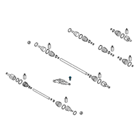 OEM 2017 Kia Sorento Boot Kit-Front Axle Differential Diagram - 49583C5050