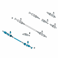 OEM 2022 Hyundai Santa Fe Shaft Assembly-Drive, LH Diagram - 49500-CL800