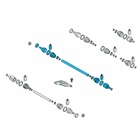 OEM 2020 Hyundai Santa Fe Shaft Assembly-Drive, RH Diagram - 49501-S2200
