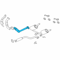 OEM 2008 Chevrolet Impala Converter & Pipe Diagram - 25820195