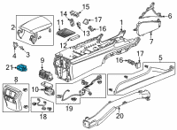 OEM Acura TLX Switch, Driver Side Heated Seat Diagram - 35650-TGV-A01