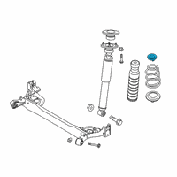 OEM 2021 Nissan Kicks Rear Spring Seat-Rubber Upper Diagram - 55034-5RB0A