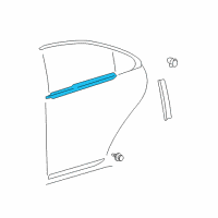 OEM Lexus ES350 Moulding Assy, Rear Door Belt, RH Diagram - 75730-33120