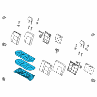 OEM 2014 Kia Rio Cushion Assembly-Rear Seat Diagram - 891001WAF0BDW