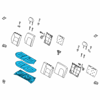 OEM 2016 Kia Rio Cushion Assembly-Rear Seat Diagram - 891001W800BDW