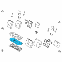 OEM 2016 Kia Rio Pad Assembly-Rear Seat Cushion Diagram - 891501WAA1