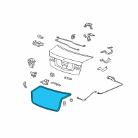 OEM Acura TSX Weatherstrip, Trunk Lid Diagram - 74865-TL0-023