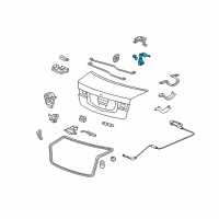 OEM 2017 Acura TLX Cylinder, Trunk Lid Diagram - 74861-TL2-A01