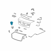 OEM Acura Lock Assembly, Trunk Diagram - 74851-TK4-A01