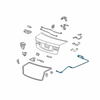 OEM 2012 Acura TSX Cable, Trunk Opener (Emergency) Diagram - 74880-TL0-G00