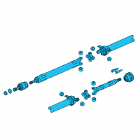 OEM Cadillac SRX Propeller Shaft Assembly Diagram - 22885388