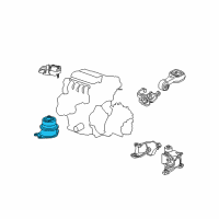 OEM 2013 Honda Fit Rubber Sub-Assy., Engine Side Mounting Diagram - 50822-TK6-901