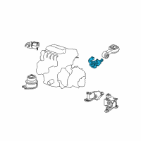 OEM Honda Fit Bracket, Torque Rod Diagram - 50690-TF0-980