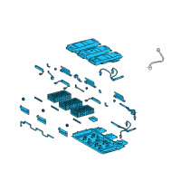 OEM Lexus RX450h Hv Supply Battery Assembly Diagram - G9510-48050