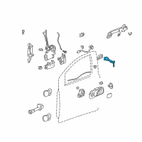OEM Honda Pilot Cylinder Assembly, Passenger Side Door Diagram - 72143-S9V-A11