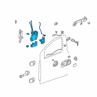 OEM 2004 Honda Pilot Lock Assembly, Right Front Door Diagram - 72110-S9V-A01